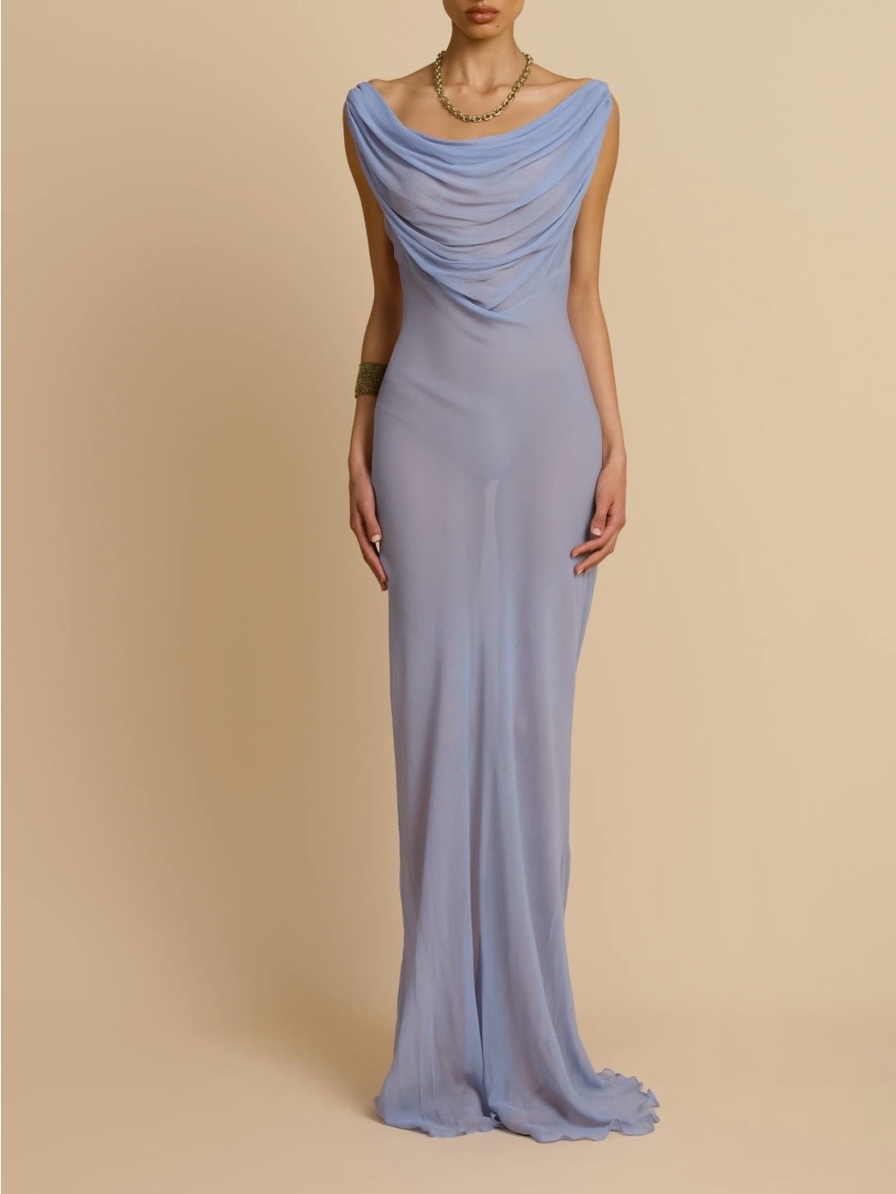 Arcina Ori Jordana Sky Blue Dress Size L Nwt